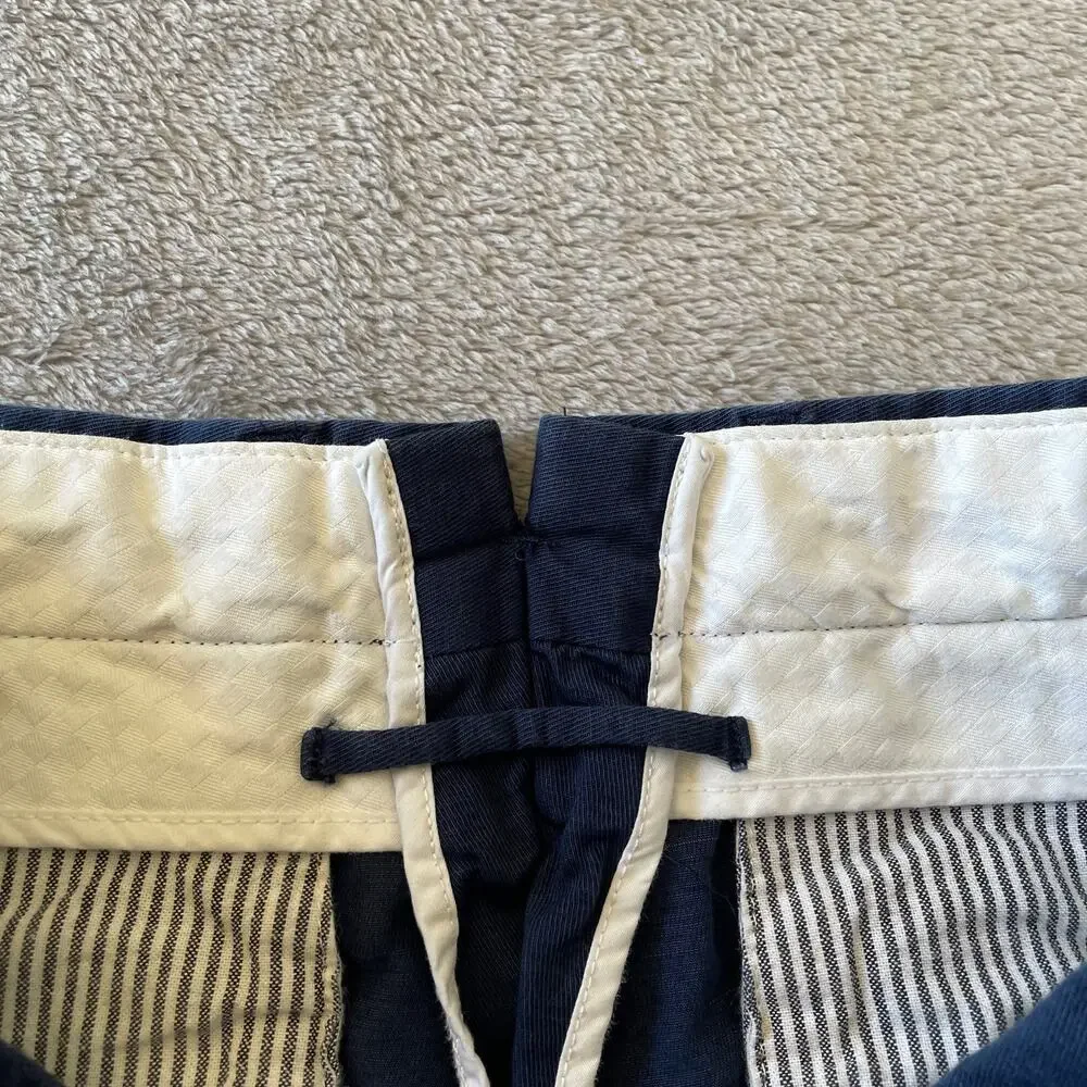 J Lindeberg Shorts Mens 32 Blue Linen Blend Golf Activewear Casual Classic